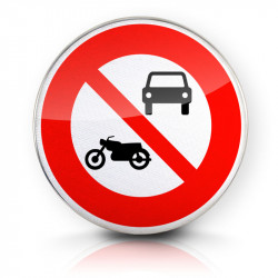 Panneau d'interdiction interdit autos-motos B7A | Panneau B7A | WP Signalisation
