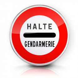 Panneau d'interdiction arrêt au poste de gendarmerie B5a | Panneau B5A | WP Signalisation