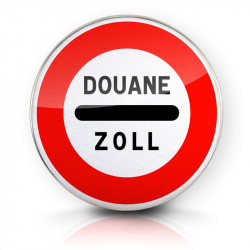 Panneau d'interdiction arrêt au poste de douane B4 | Panneau B4 | WP Signalisation