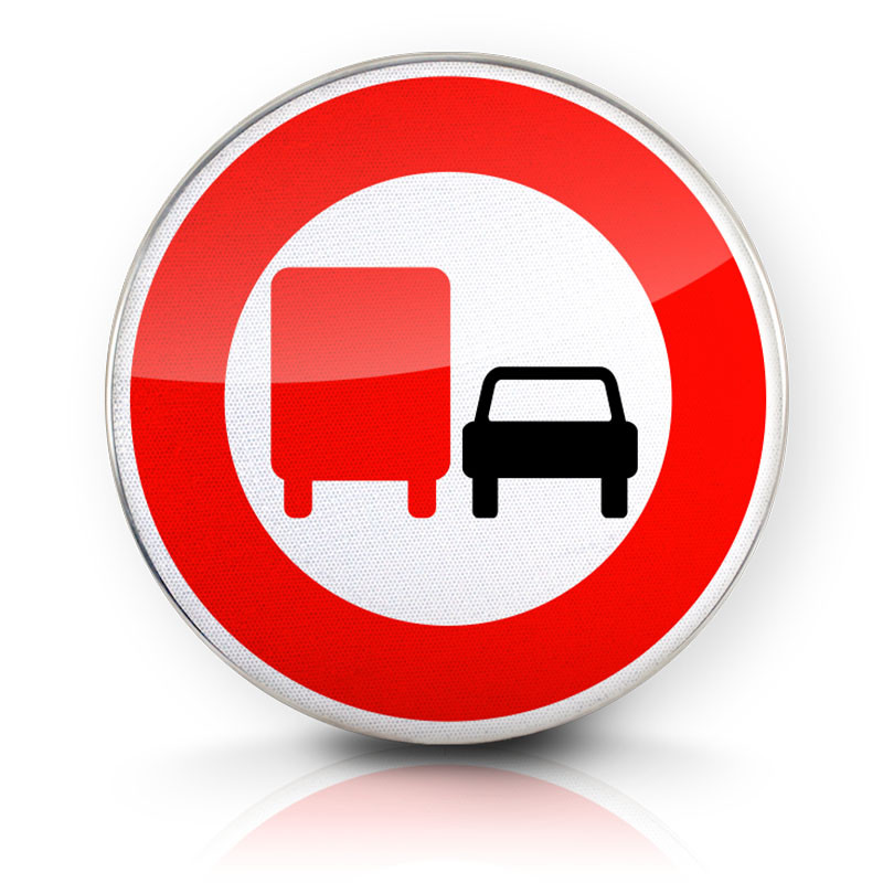 Panneau d'interdiction de dépasser au plus de 3.5t B3A | panneau B3a | WPSignalisation