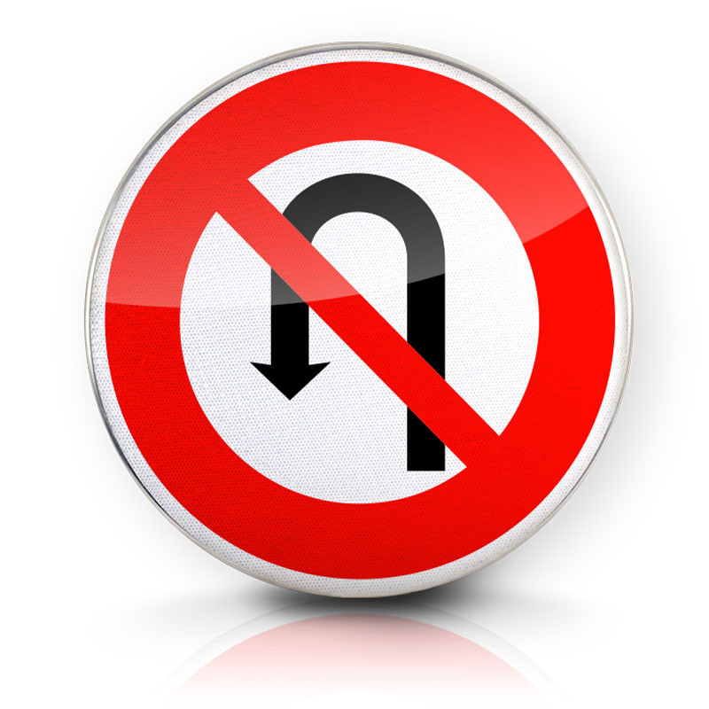 Panneau B2C interdiction de faire demi-tour | WP Signalisation