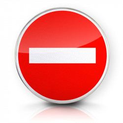 Face avant du panneau sens interdit - Panneau B1 I WP Signalisation