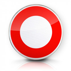 Panneau d'interdiction circulation interdite à tout véhicule dans les deux sens B0