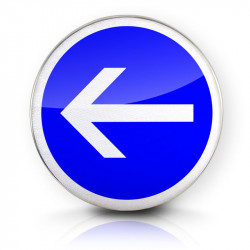 Face avant du panneau B21-2 - Panneau obligation de tourner à droite I WP Signalisation