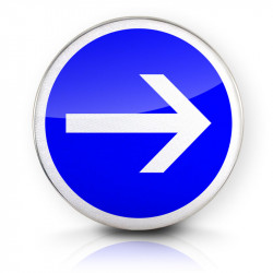 Face du panneau B21-1 - panneau direction obligatoire I WP Signalisation