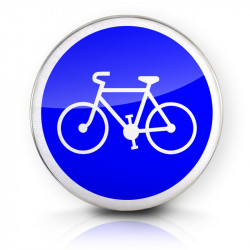 Panneau d'obligation zone cycliste obligatoire B22a l WP Signalisation