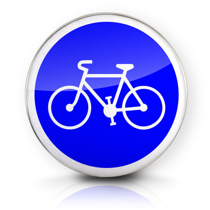 Panneau d'obligation zone cycliste obligatoire B22a l WP Signalisation