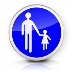 Panneau d'obligation chemin obligatoire pour piétons et réservée aux piétons B22B