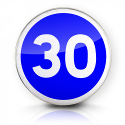 Panneau d'obligation vitesse minimale obligatoire B25