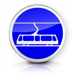 Panneau d'obligation voie réservée aux tramways B25