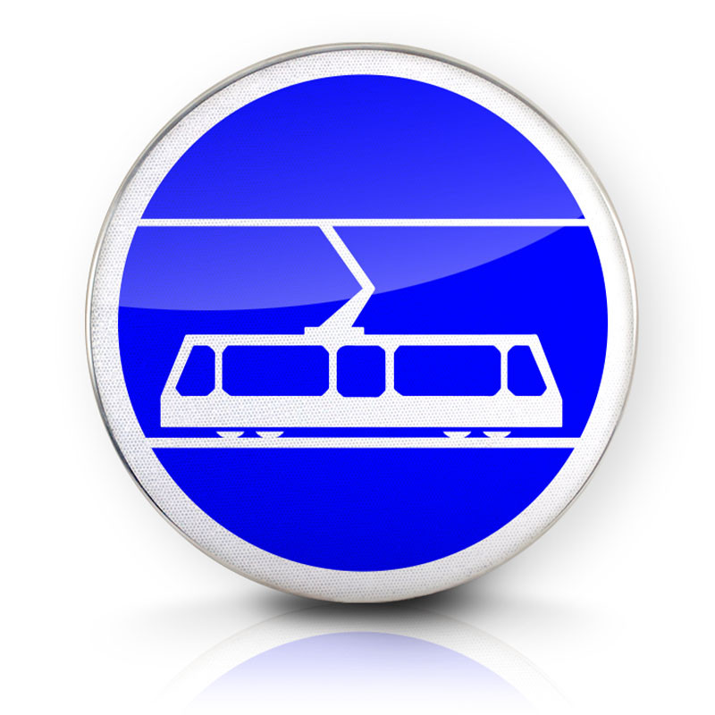 Panneau d'obligation voie réservée aux tramways B25