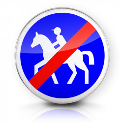 Panneau d'obligation fin de chemin obligatoire pour cavaliers B42 l WP Signalisation