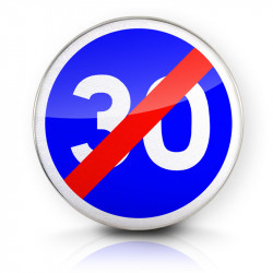 Panneau d'obligation fin de vitesse minimale obligatoire B43