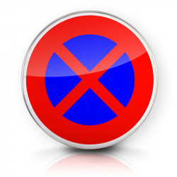 Face du panneau B6d arrêt et stationnement interdits I Panneau de stationnement I WP Signalisation