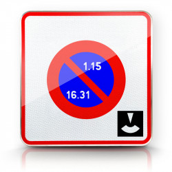 Panneau stationnement entrée zone stationnement alternance et durée limitée avec disque B6B5