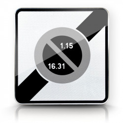 Panneau stationnement une sortie de zone à stationnement unilatéral à alternance semi-mensuelle B50B