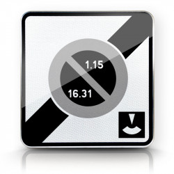 Panneau stationnement sortie zone stationnement alternance et durée limitée avec disque B50E