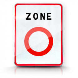 Panneau de signalisation Zone à Faibles Emissions (ZFE)  - B56 l WP Signalisation
