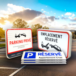 Panneau stationnement et parking personnalisé | Personnalisation sur mesure d'un panneau avec WP Signalisation