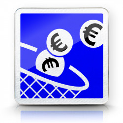 Panneau indication paiement automatique par pièces de monnaie C64c1