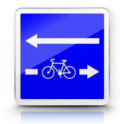 Panneau indication traversée de cyclistes C24c-2