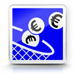 Panneau indication paiement automatique par pièces de monnaie C64c1