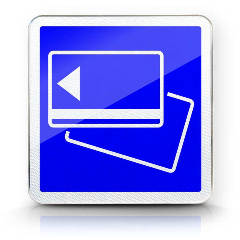 Panneau indication paiement automatique C64b