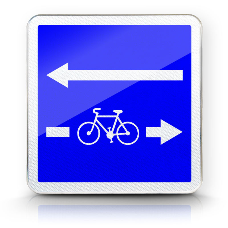 Panneau indication traversée de cyclistes C24c-2