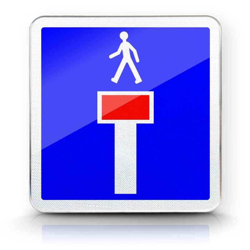 Panneau indication mpasse comportant une issue C13C