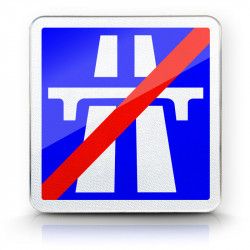 Panneau indication fin d’une section d'autoroute C208