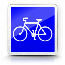 Panneau indication piste/bande cyclable réservée aux cycles à deux ou trois roues C113