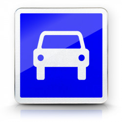 Panneau indication route à accès réglementé à la circulation automobile C107