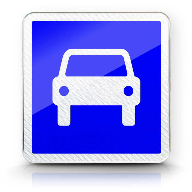 Panneau indication route à accès réglementé à la circulation automobile C107