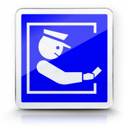 Panneau indication paiement auprès d'un péagiste C64a