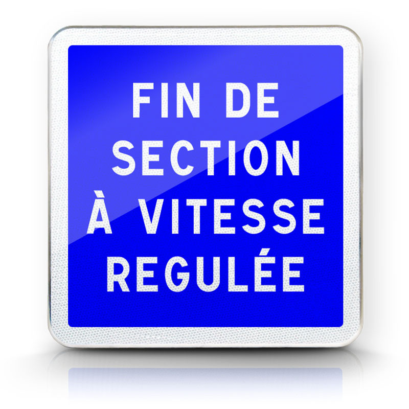 Panneau indication fin de section à vitesse régulée C51B