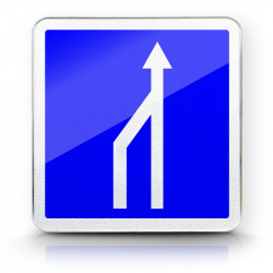 Panneau indication réduction du nombre de voies C28-1