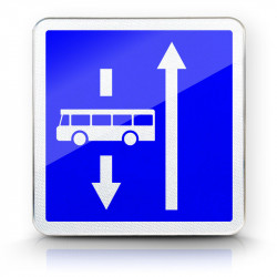 Panneau indication conditions particulières de circulation par voie sur la route suivi C24a-4