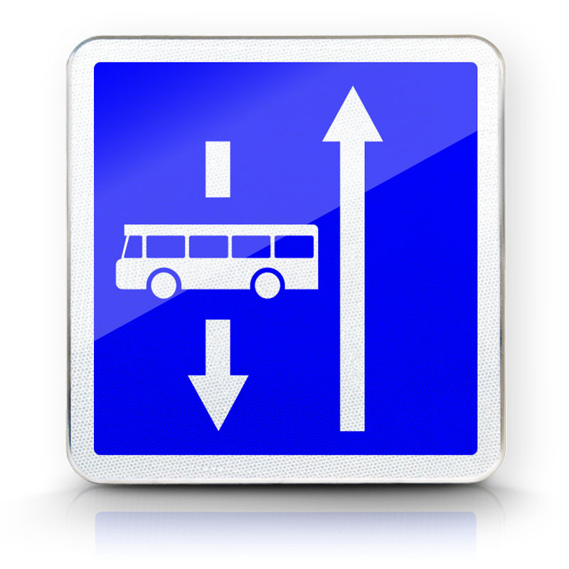 Panneau indication conditions particulières de circulation par voie sur la route suivi C24a-4
