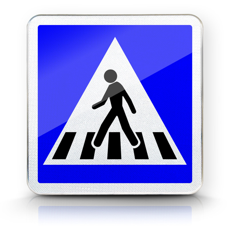Panneau C20a Face avant - Passage pour piétons I WP Signalisation