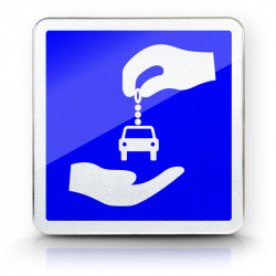 Panneau indication station d'autopartage C9 par WP Signalisation