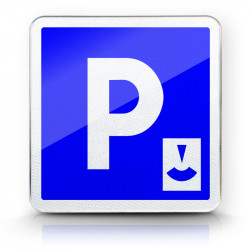 Panneau indication parking zone bleue C1B par WP Signalisation | Panneau parking contrôle par disque