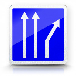 Panneau indication voies affectées C24b-2