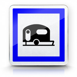 Panneau services terrain de camping pour caravanes et autocaravanes CE4b
