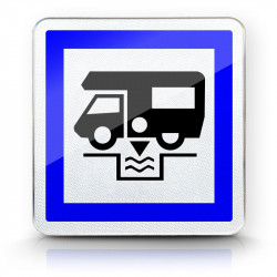 Panneau services station de vidange pour caravanes, autocaravanes et cars CE24