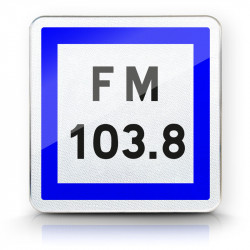 Panneau services fréquence d’émission d’une station de radiodiffusion CE22