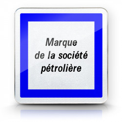 Panneau services marque du poste de distribution de carburant CE15e
