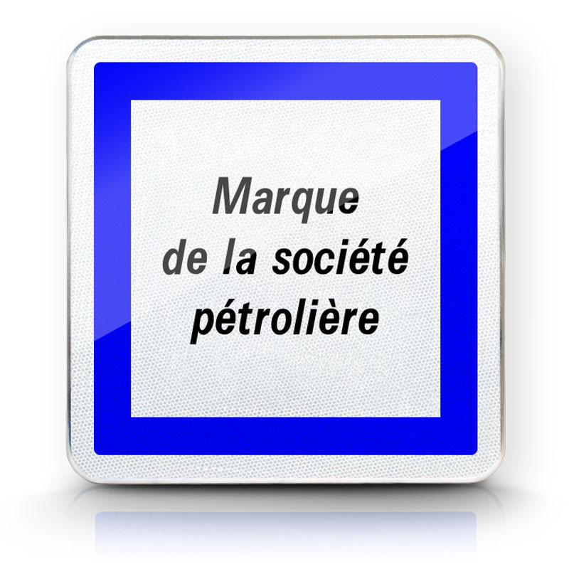 Panneau services marque du poste de distribution de carburant CE15e