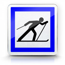 Panneau services point de départ d'une circuit de ski de fond CE6B
