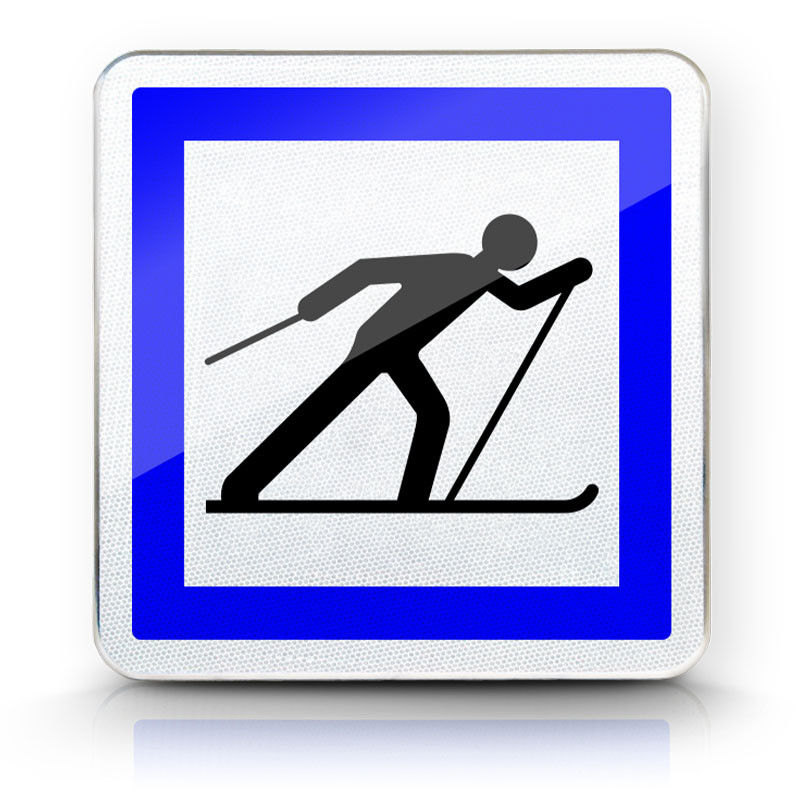Panneau services point de départ d'une circuit de ski de fond CE6B