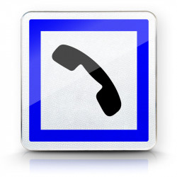 Panneau services cabine téléphonique publique CE2B